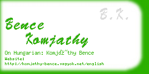 bence komjathy business card